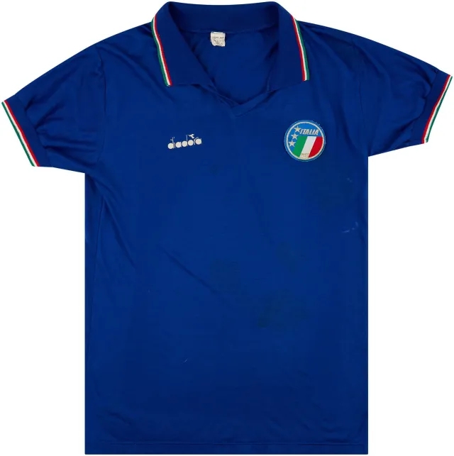 Diadora 1986-91 Italy Home Shirt - 5/10 - (M)