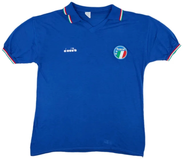 Diadora 1986-91 Italy Home Shirt - 8/10 - (L)