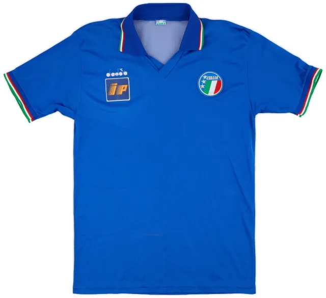 Diadora 1986-91 Italy Home Shirt - 6/10 - (L)