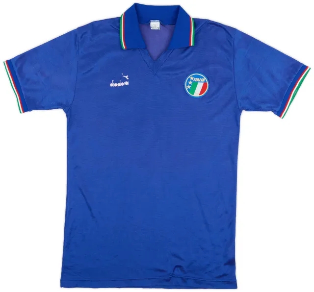 Diadora 1986-91 Italy Home Shirt #13 - 8/10 - (XL)