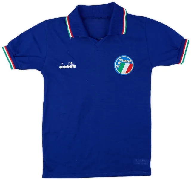 Diadora 1986-91 Italy Home Shirt #5 - 7/10 - (M.Boys)