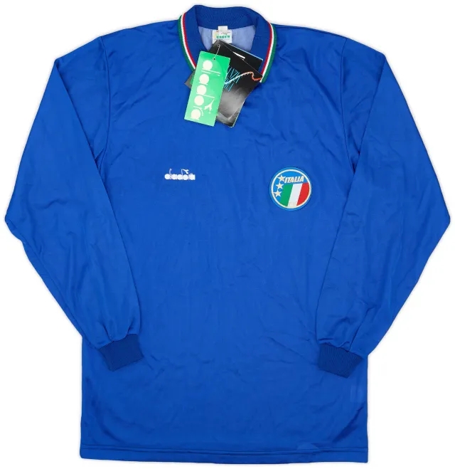 adidas 1986-88 Italy Home L/S Shirt (M)
