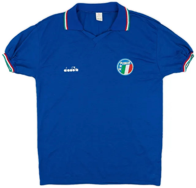 Diadora 1986-88 Italy Home Shirt - 9/10 - (L)