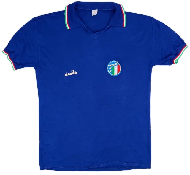 Diadora 1986-91 Italy Home Shirt - 9/10 - (XL)