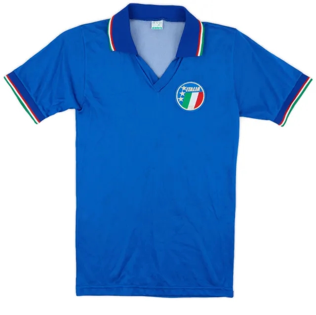 Diadora 1986-91 Italy Home Shirt - 8/10 - (S)
