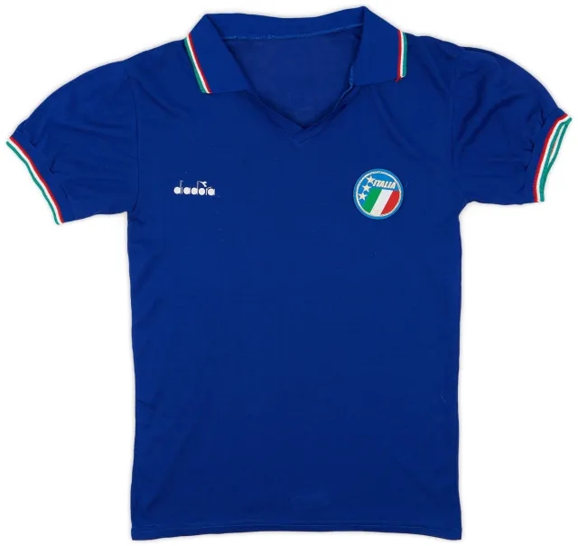 Diadora 1986-88 Italy Home Shirt - 9/10 - (XL)