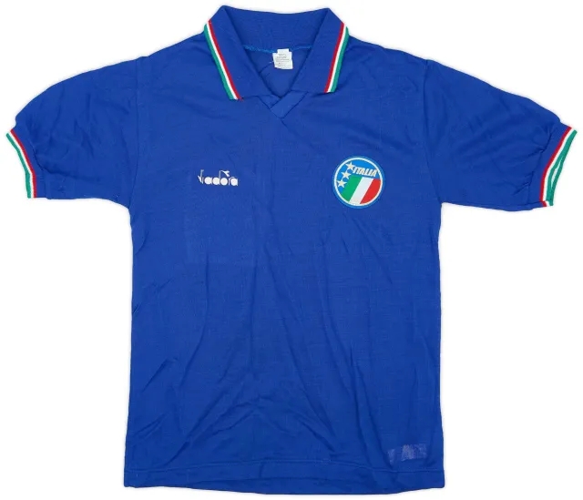 Diadora 1986-88 Italy Home Shirt - 9/10 - (M)
