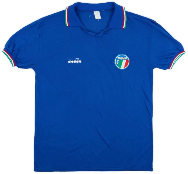 Diadora 1986-91 Italy Home Shirt - 6/10 - (XL)