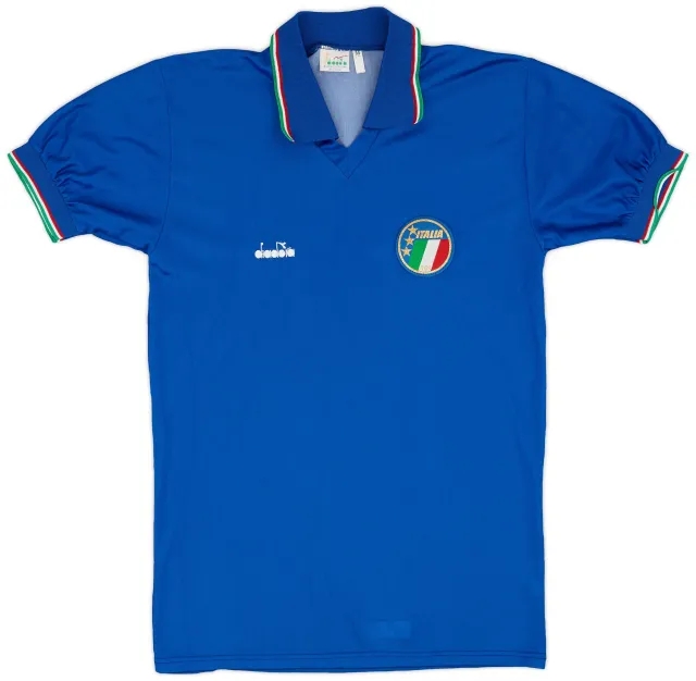 Diadora 1986-88 Italy Home Shirt - 5/10 - (M)