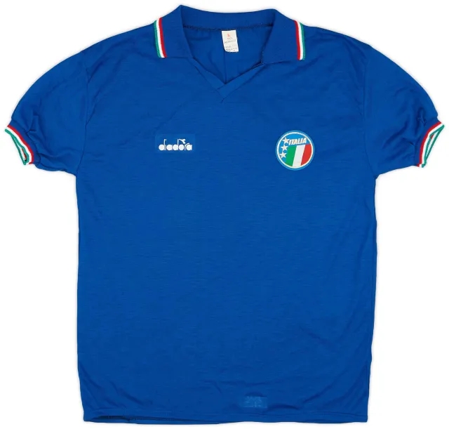 Diadora 1986-91 Italy Home Shirt - 8/10 - (L)
