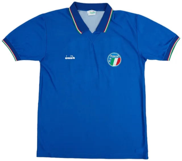 Diadora 1986-91 Italy Home Shirt #13 - 7/10 - (L)