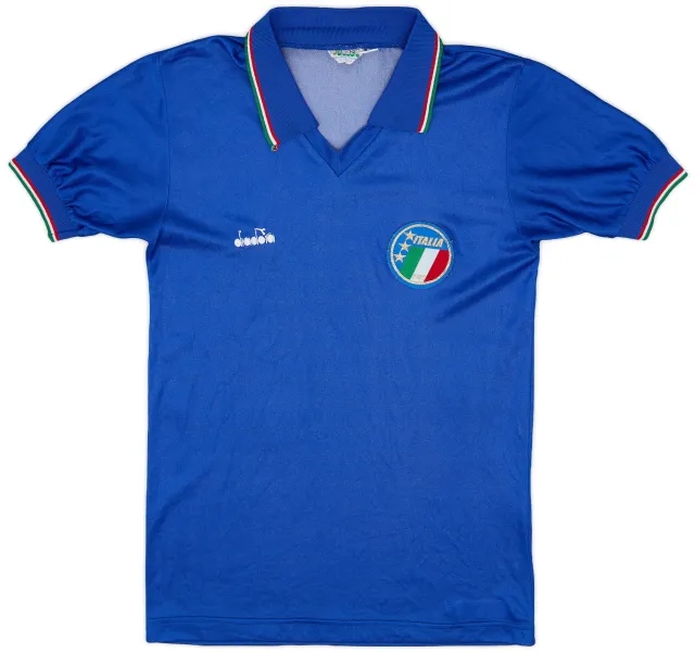 Diadora 1986-90 Italy Home Shirt - 8/10 - (XL.Boys)