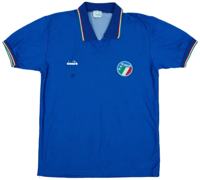 Diadora 1986-90 Italy Home Shirt - 5/10 - (L)