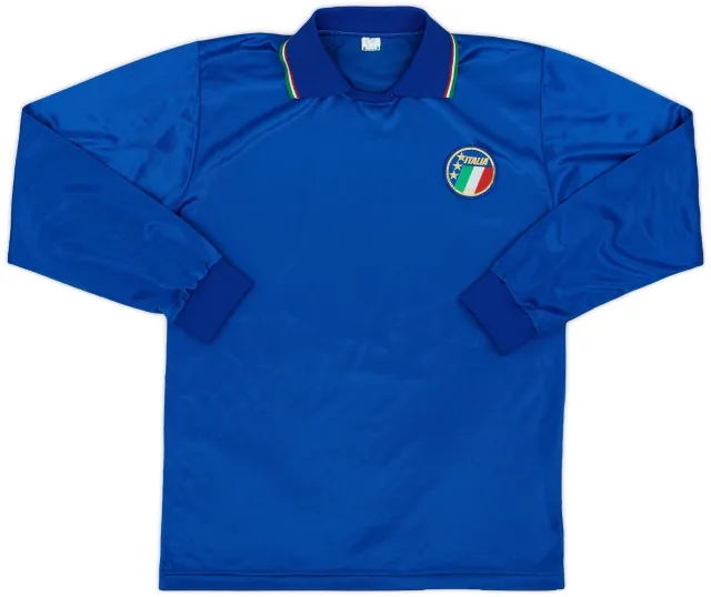 Diadora 1986-90 Italy Home L/S Shirt - 9/10 - (XL)