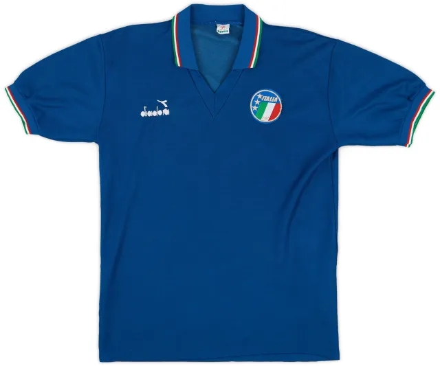 Diadora 1986-90 Italy Home Shirt - 7/10 - (M)