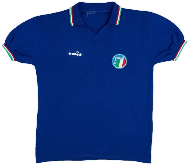 Diadora 1986-90 Italy Home Shirt - 9/10 - (L)