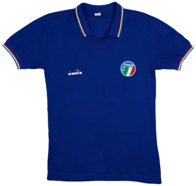 Diadora 1986-90 Italy Home Shirt - 5/10 - (XL)