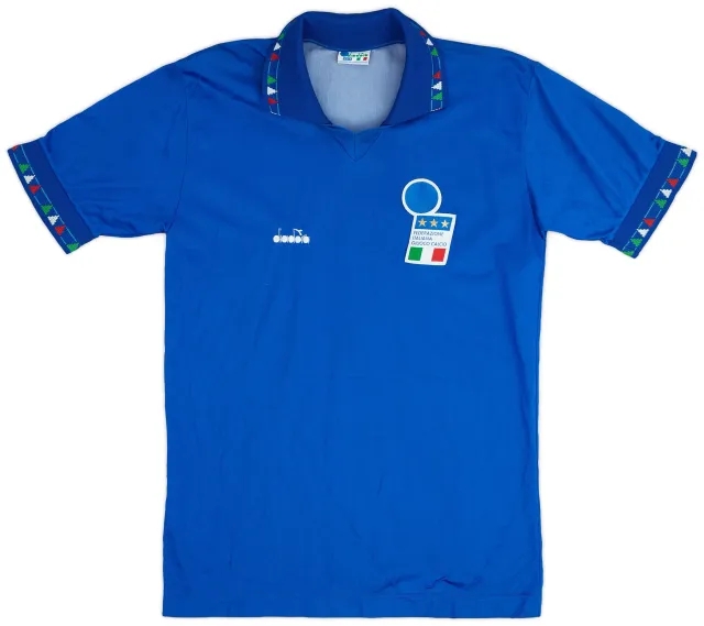 Diadora 1992-93 Italy Home Shirt - 9/10 - (M)