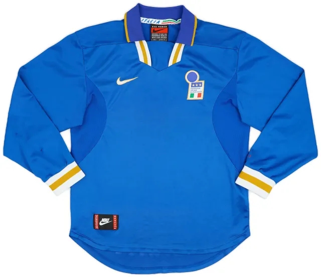 Nike 1996-97 Italy Home L/S Shirt - 8/10 - (M)