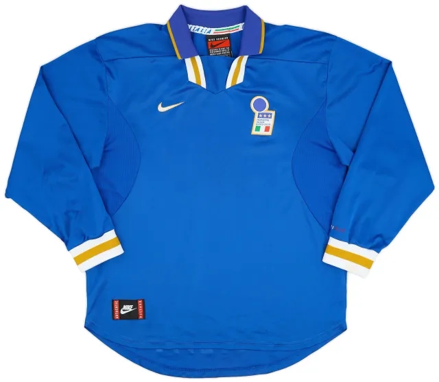 Nike 1996-97 Italy Home L/S Shirt - 8/10 - (XL)