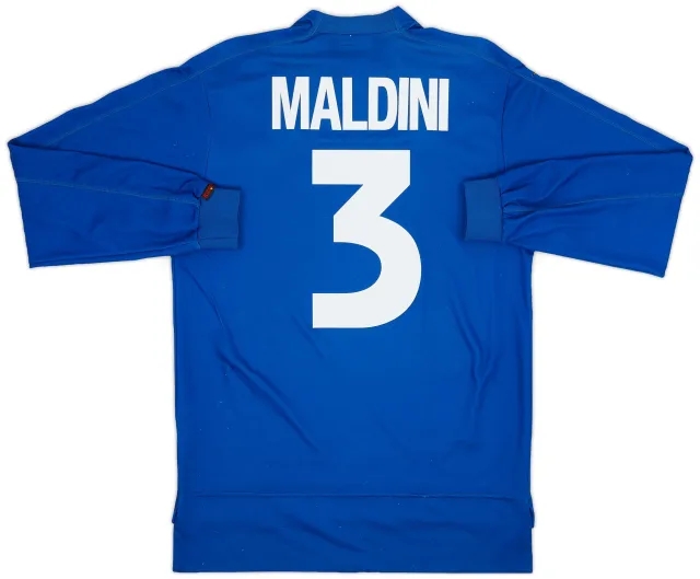 Kappa 1998-99 Italy Home L/S Shirt Maldini #3 - 8/10 - (M)