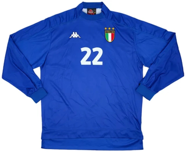 Kappa 1998-99 Italy Home L/S Shirt #22 - 6/10 - (L)