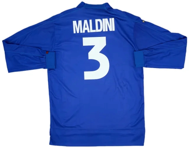 Kappa 1998-99 Italy Home L/S Shirt Maldini #3 - 8/10 - (XL)