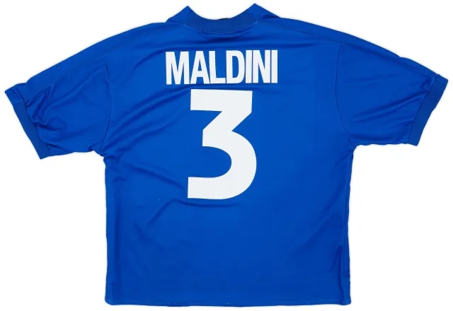 Kappa 1998-99 Italy Home Shirt Maldini #3 - 7/10 - (XL)