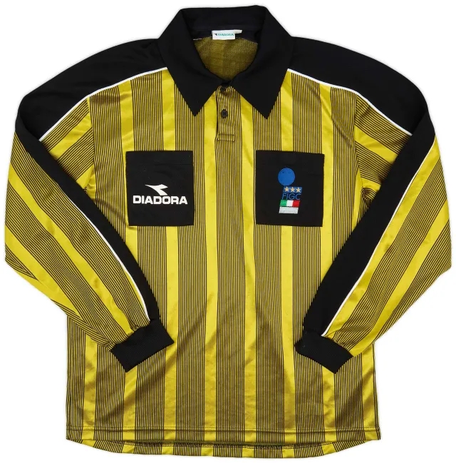 1999-00 Italy FIGC Diadora Referee L/S Shirt - 7/10 - (XL)