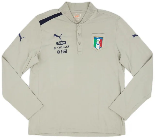 Puma 2012-13 Italy Player Issue Polo L/S Shirt - 9/10 - (XL)