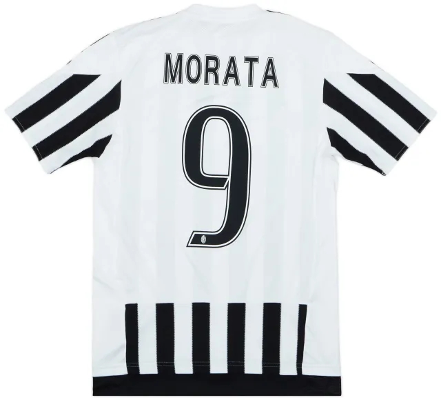 adidas 2015-16 Juventus Home Shirt Morata #9 - 7/10 - (S)