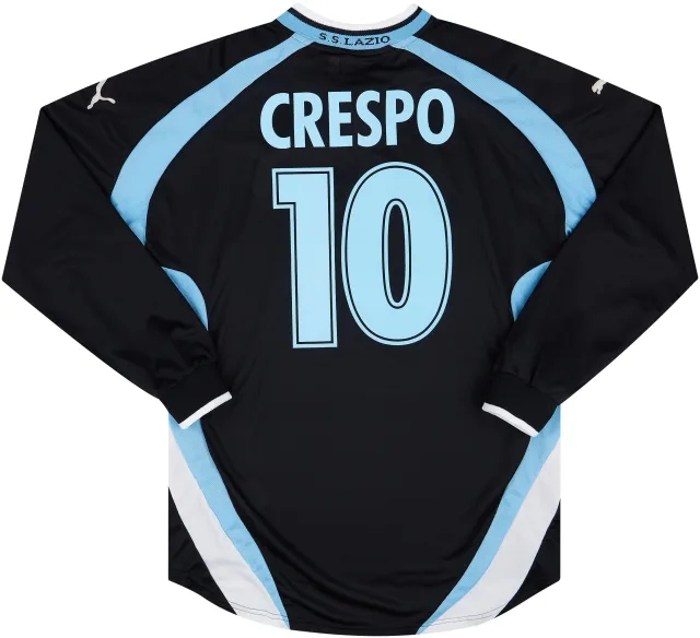 Puma 2000-01 Lazio Away L/S Shirt Crespo #10 (XXL)
