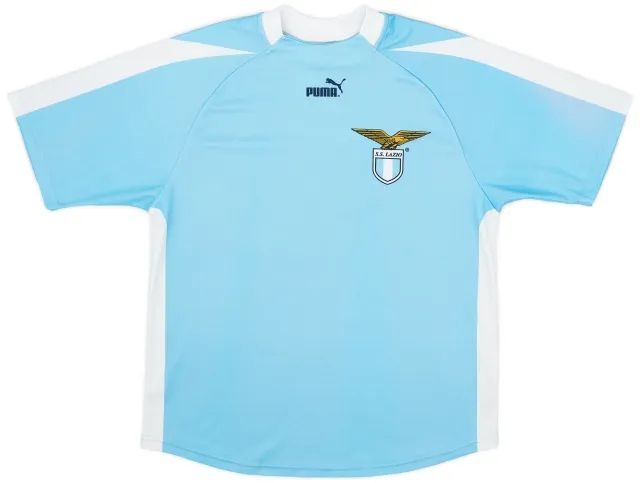 Puma 2003-04 Lazio 'Signed' Basic Home Shirt - 8/10 - (M)