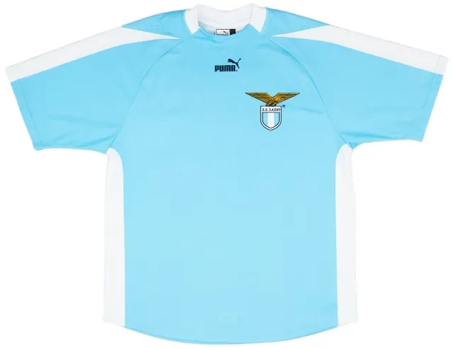 Puma 2003-04 Lazio 'Signed' Basic Home Shirt - 8/10 - (L)