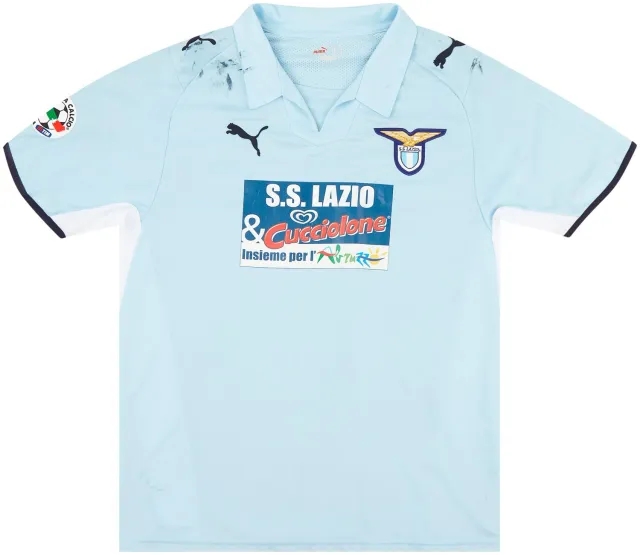 Puma 2008-09 Lazio Match Issue Home Shirt Rocchi #18