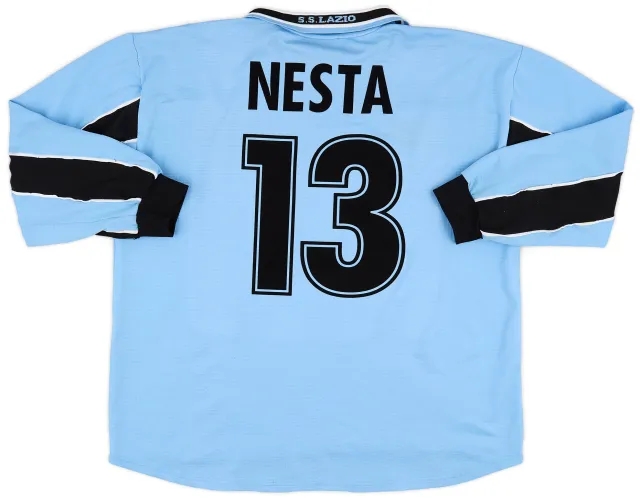 Puma 1998-00 Lazio Home L/S Shirt Nesta #13 - 5/10 - (XXL)
