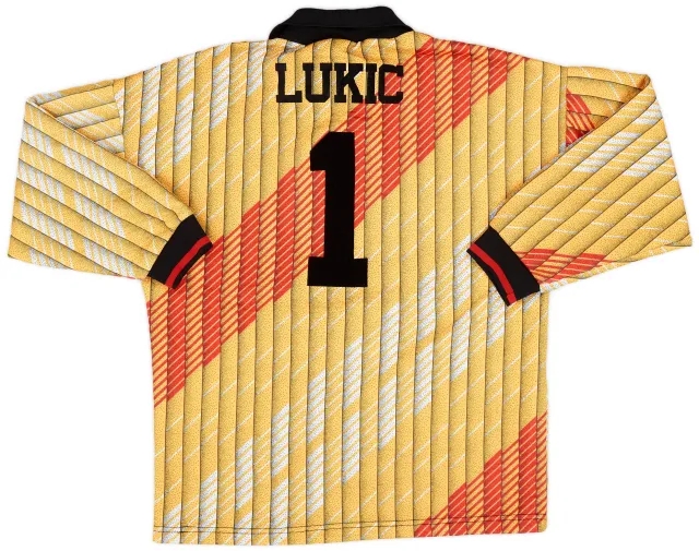 Asics 1995-96 Leeds United GK Shirt Lukic #1 - 8/10 - (S)