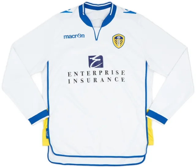 Macron 2012-13 Leeds United Home L/S Shirt - 6/10 - (L)