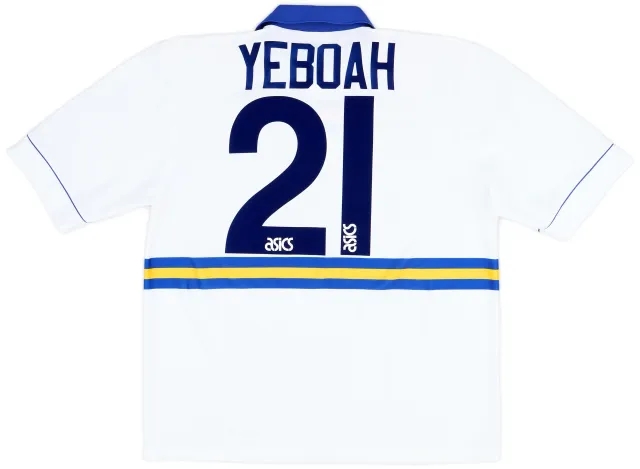 Asics 1993-95 Leeds United Home Shirt Yeboah #21 - 6/10 - (L)
