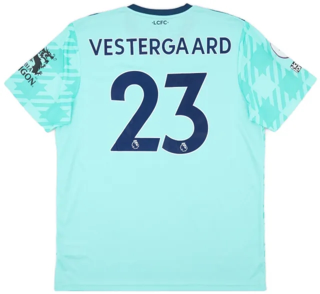 adidas 2021-22 Leicester Match Issue Away Shirt Vestergaard #23