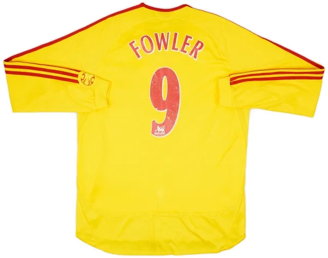 adidas 2006-07 Liverpool Away L/S Shirt Fowler #9 - 6/10 - (L)