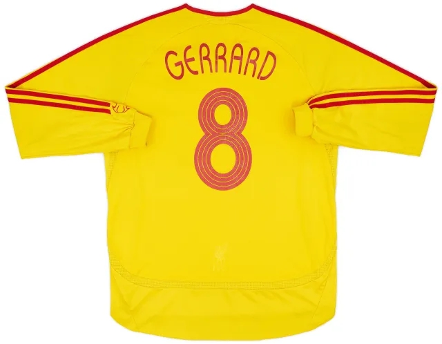 adidas 2006-07 Liverpool Away L/S Shirt Gerrard #8 - 5/10 - (L)