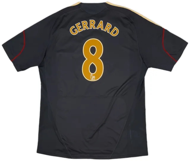 adidas 2009-10 Liverpool Away Shirt Gerrard #8 - 5/10 - (XL)