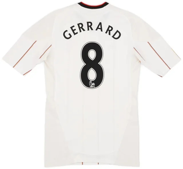 adidas 2010-11 Liverpool Authentic TechFit Away Shirt Gerrard #8 - 8/10 - (L)