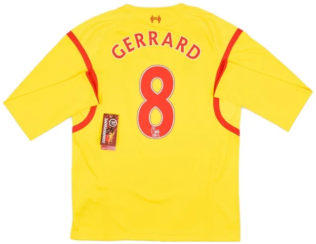 2014-15 Liverpool Away L/S Shirt Gerrard #8 (M)