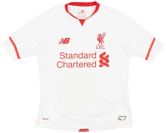 NewBalance 2015-16 Liverpool Away Shirt - 9/10 - (S.Boys)