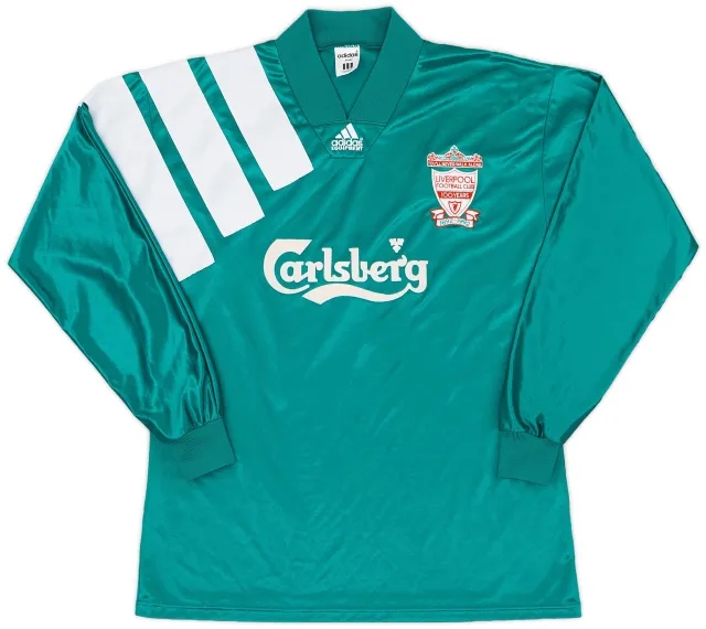 adidas 1992-93 Liverpool Player Issue Centenary Away L/S Shirt - 9/10 - (L/XL)