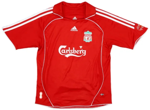 adidas 2006-08 Liverpool Home Shirt - 7/10 - (M.Boys)