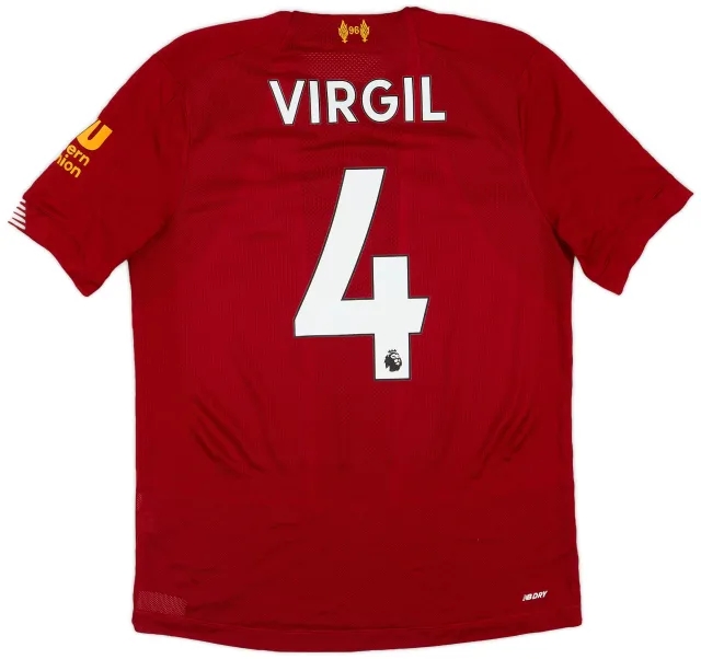 NewBalance 2019-20 Liverpool Home Shirt Virgil #4 - 8/10 - (S)