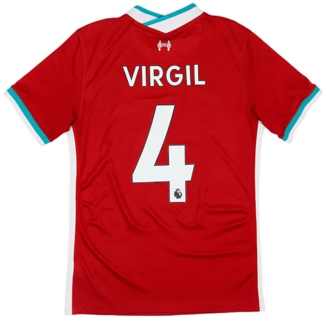 Nike 2020-21 Liverpool Home Shirt Virgil #4 - 6/10 - (S)